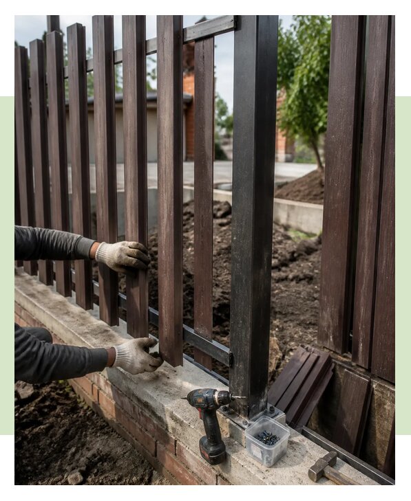 Ремонт забора под ключ с выездом мастеров оперативно в Богородицке