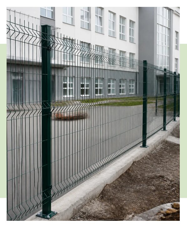 Установка 3Д забора для школы и прилегающей территории в Богородицке